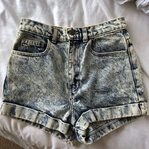 American Apparel Acid Wash Denim Shorts